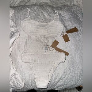 SKIMS crochet bikini in Marble